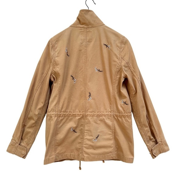 Madewell Embroidered Pessage Jacket Floral Military Style, Size Medium - Picture 6 of 16